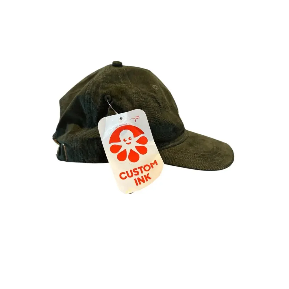 Reco Green Corduroy Dad Hat Adjustable Port Authority Cap 100% Cotton